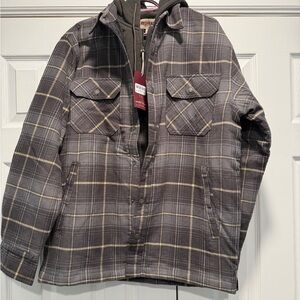 Men’s zip up plaid jacket NWT size medium